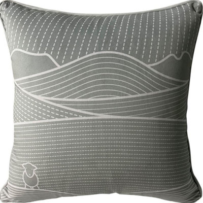 Herdy Line Filled Cushion Dark Grey/white (40Cm X 40Cm)