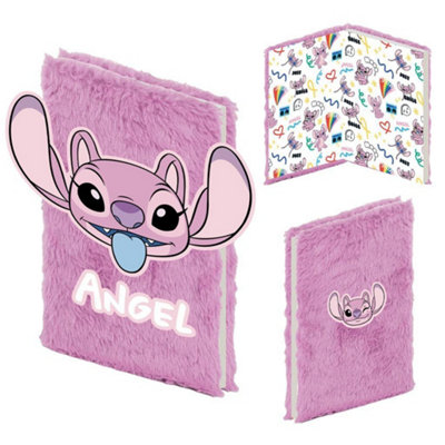 Lilo & Stitch Angel Plush A5 Notebook Pink (One Size) from B&Q