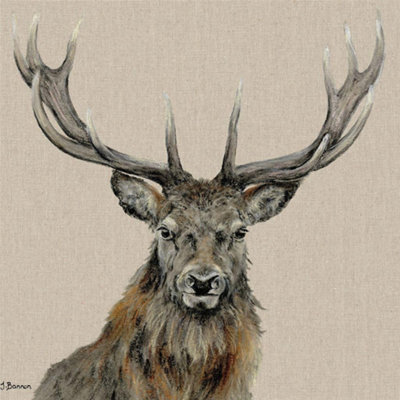 Jane Bannon Percival Canvas Print Beige/brown (85Cm X 4Cm X 85Cm) from B&Q