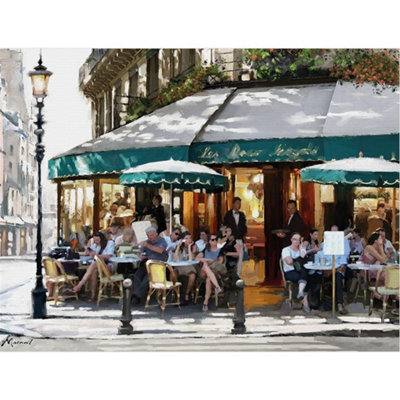 Richard Macneil Corner Cafe Canvas Print Multicoloured (50Cm X 40Cm) from B&Q