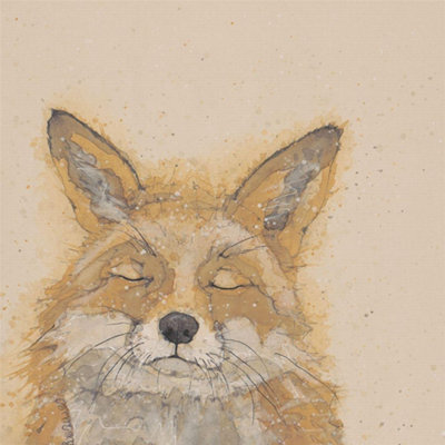 Bev Davies Zen Fox Canvas Print Orange (40Cm X 40Cm) from B&Q