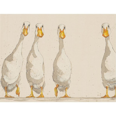 Bev Davies Nice Weather For Ducks Canvas Print Beige/orange (40Cm X 30Cm) from B&Q