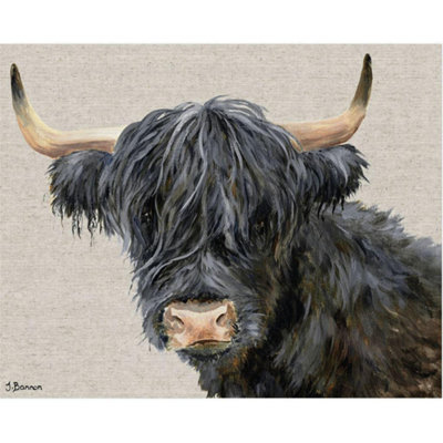 Jane Bannon Hagrid Canvas Print Black/white (40Cm X 50Cm) from B&Q