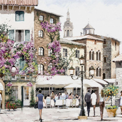  - Richard Macneil Sunshine Square Wooden Canvas Print Multicoloured (60.5Cm X 60.5Cm X 4Cm)