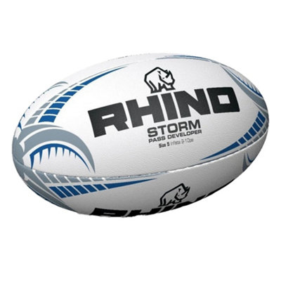 Rhino Storm P Developer Rugby Ball White (5) from B&Q