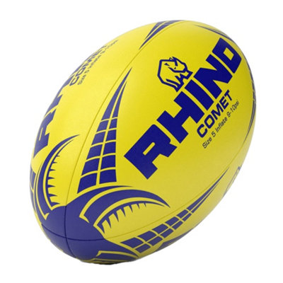 Rhino Comet Rugby Ball Yellow (5)