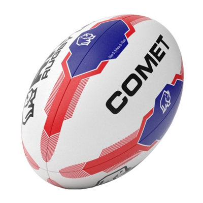 Rhino League Comet Rugby Ball White (4)