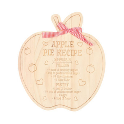 Something Different Apple Pie Recipe Serving Board Light Wood/tan (One Size) from B&Q