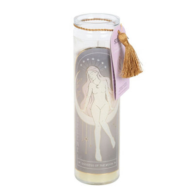  - Something Different Selene Amethyst Crystal Tube Candle Cream (One Size)