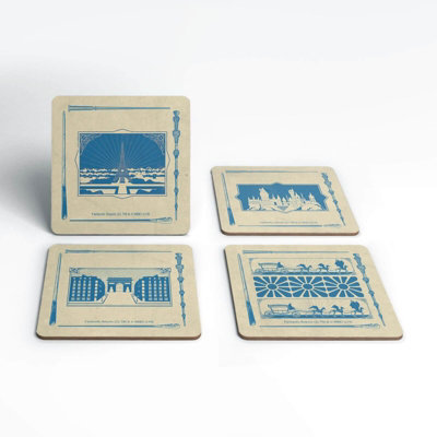 B&Q -  Location Corkbacked Coaster Set