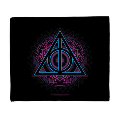Zavvi Harry Potter Deathly Hallows Fleece Blanket