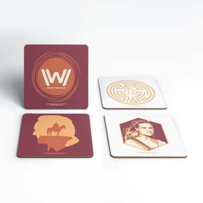 B&Q -  Westworld Dolores Corkbacked Coaster Set