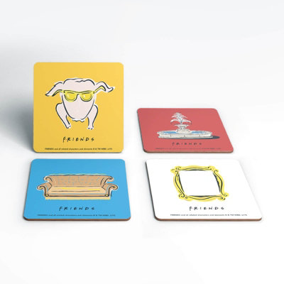 Zavvi Icons Square Corkbacked Coaster Set from B&Q