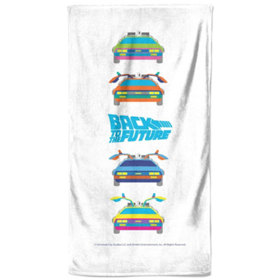 B&Q -  Back To The Future Car Print Beach Towel