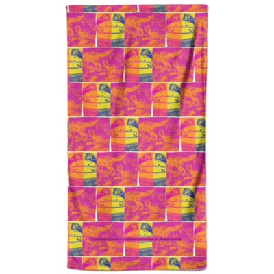 Zavvi Jurassic Park Bright Dino Strip Beach Towel from B&Q