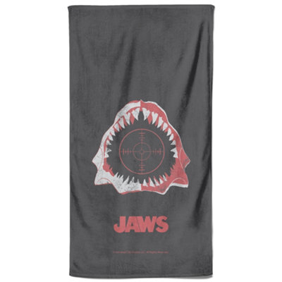 Zavvi Jaws Shark Teeth Compass Beach Towel from B&Q