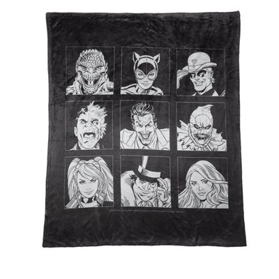 Zavvi Batman Villains Icon Fleece Blanket from B&Q
