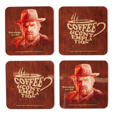 Zavvi Coffee And Contemplation Corkbacked Coaster Set from B&Q