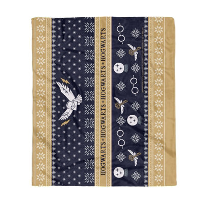 B&Q -  Harry Potter Hogwarts Christmas Fleece Blanket