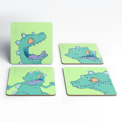 Zavvi Rugrats Reptar Corkbacked Coaster Set from B&Q