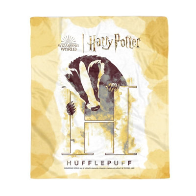 Zavvi Harry Potter Hufflepuff Fleece Blanket from B&Q