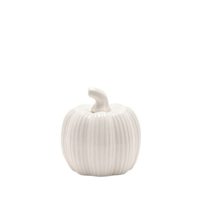 Country Living White Pumpkin Ornament 9.5Cm
