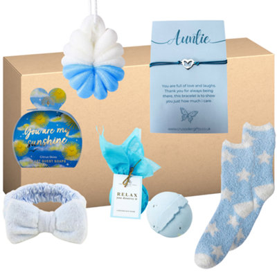 Auntie Keepsake Butterfly Blue Relax Treat Box from B&Q