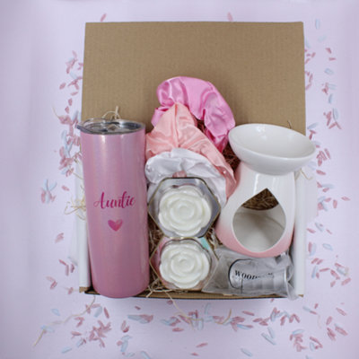Auntie Pink Infinity HeartHome Fragrance Teardrop Burner & Wax Melts Treat Box from B&Q
