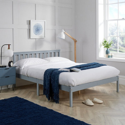 Home Source Florida Low End Solid Wood Bed Frame 4Ft Small Double Grey from B&Q
