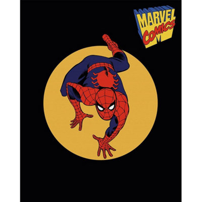 Marvel Comics Spider Men Spotlight-Oscar Canvas Print Black (50Cm X 40Cm) from B&Q
