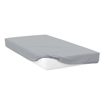 Belledorm 200 Thread Count Cotton Percale Ultra Deep Fitted Sheet Cloud (Single) from B&Q