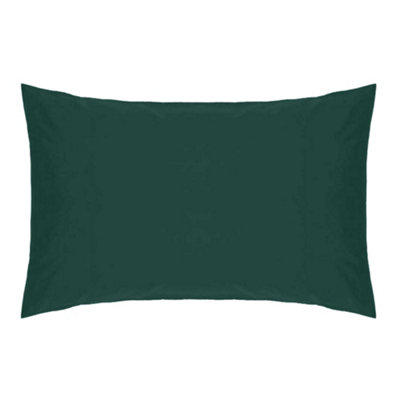 Belledorm Easycare Percale Housewife Pillowcase Bottle Green (One Size) from B&Q