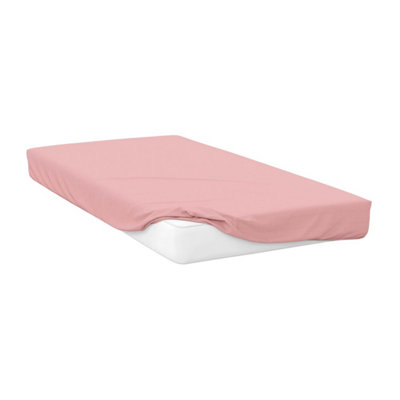 Belledorm Percale Extra Deep Fitted Sheet Blush (Superking) from B&Q
