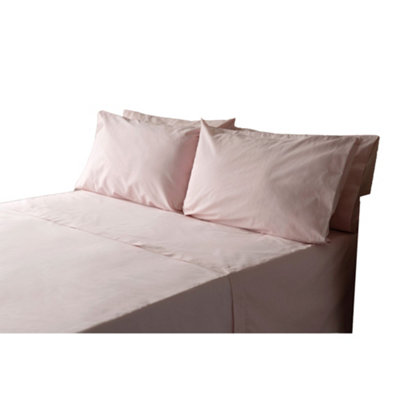 Belledorm Cotton Extra Deep Fitted Sheet Blush (Superking) from B&Q