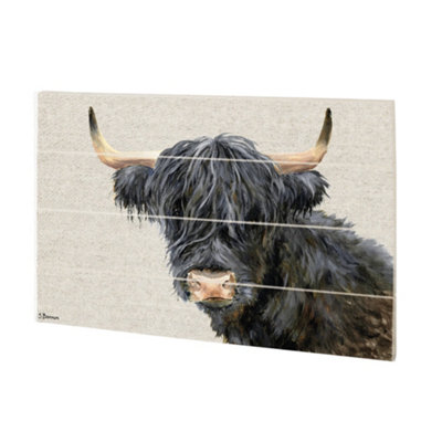 Jane Bannon Hagrid Wood Plaque Black/off White (59Cm X 40Cm) from B&Q