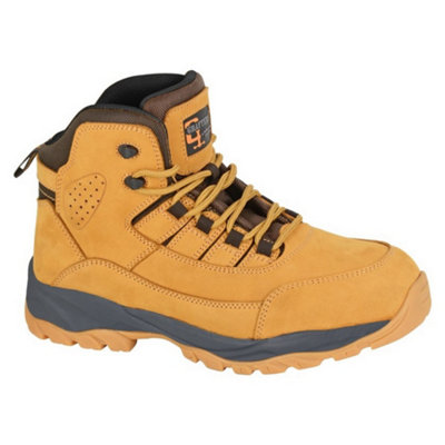 Grafters Mens Nubuck Hiking Boots Honey (11 Uk) from B&Q