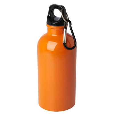 Floso Stainless Steel Single Wall 400ml Water Bottle in Orange - Image 6