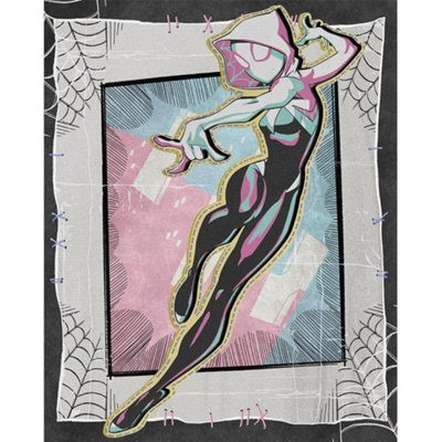Marvel Doodle Ghost-Spider Canvas Print Multicoloured (50Cm X 40Cm) from B&Q
