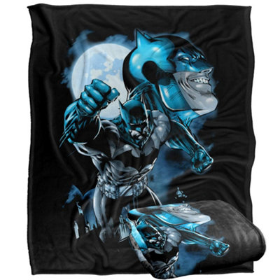 DC comics Batman Action Pose Blanket Multicoloured (One Size) from B&Q