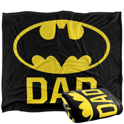 DC comics Batman Dad Logo Blanket Multicoloured (One Size) from B&Q