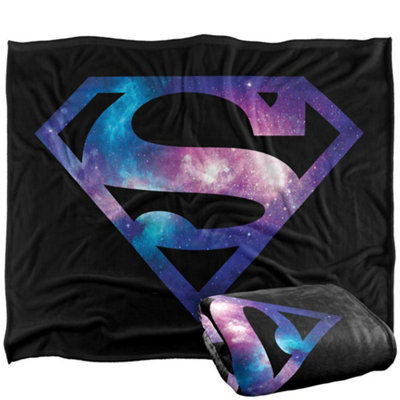 DC comics Superman Galaxy Logo Blanket Multicoloured (One Size) from B&Q
