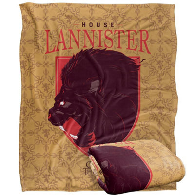 Game Of Thrones House Lannister Blanket Multicoloured (One Size) from B&Q