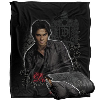 Vampire Diaries Portrait Damon Blanket Multicoloured (One Size) from B&Q