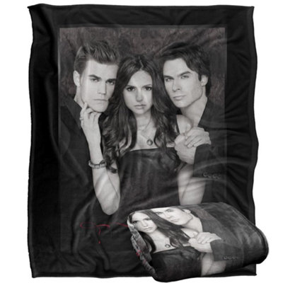 Vampire Diaries Black And White Blanket Multicoloured (One Size) from B&Q
