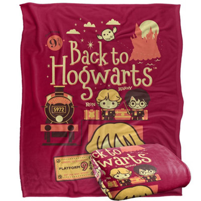 Harry Potter Back To Hogwarts Chibi Group Blanket Multicoloured (One Size) from B&Q