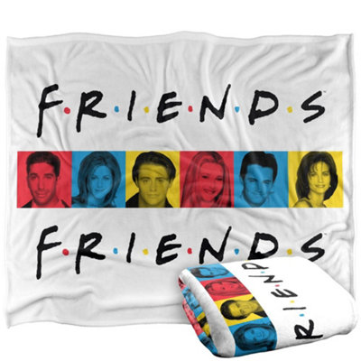 Friends Characters Blanket Multicoloured (One Size) from B&Q