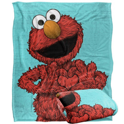 Sesame Street Painted Elmo Blanket Multicoloured (One Size) from B&Q