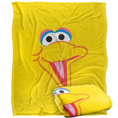  - Sesame Street Head Big Bird Blanket Multicoloured (One Size)