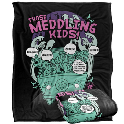 Scooby Doo Meddling Kids Group Shot Blanket Multicoloured (One Size) from B&Q