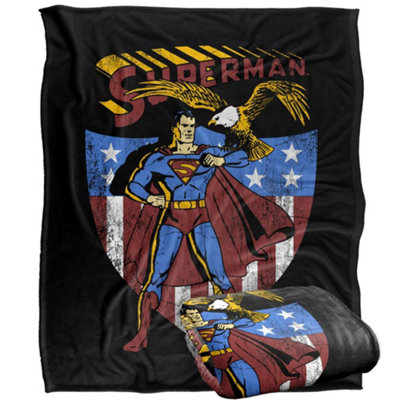 DC comics Superman Eagle Blanket Multicoloured (One Size) from B&Q